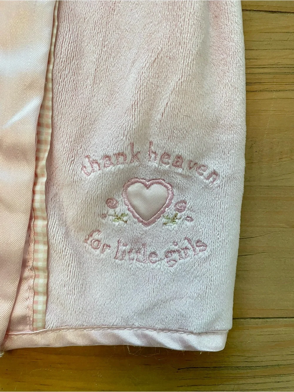 Carter's Lovey Thank Heaven for Little Girls Pink Security Blanket Bear